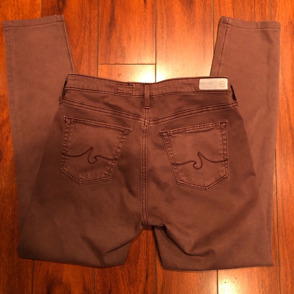 AG Adriano Goldschmied Faded Burgundy Super Skinny Leggings Jean - Picture 5 of 10